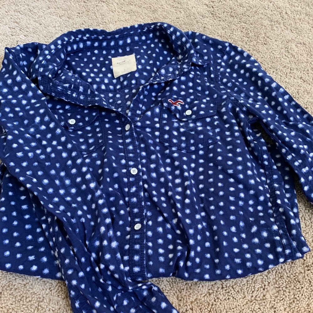 Polka dot Hollister button down